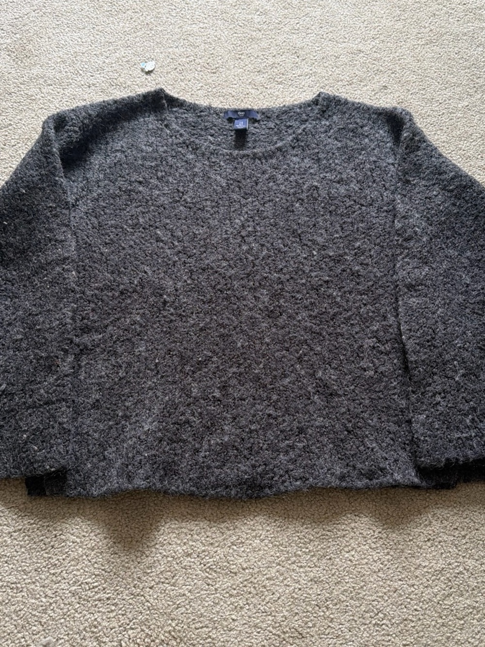 GAP Dark Gray Bouclé Crewneck Sweater